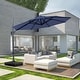preview thumbnail 8 of 21, Patio Cantilever 10-foot Outdoor Hanging Offset Umbrella