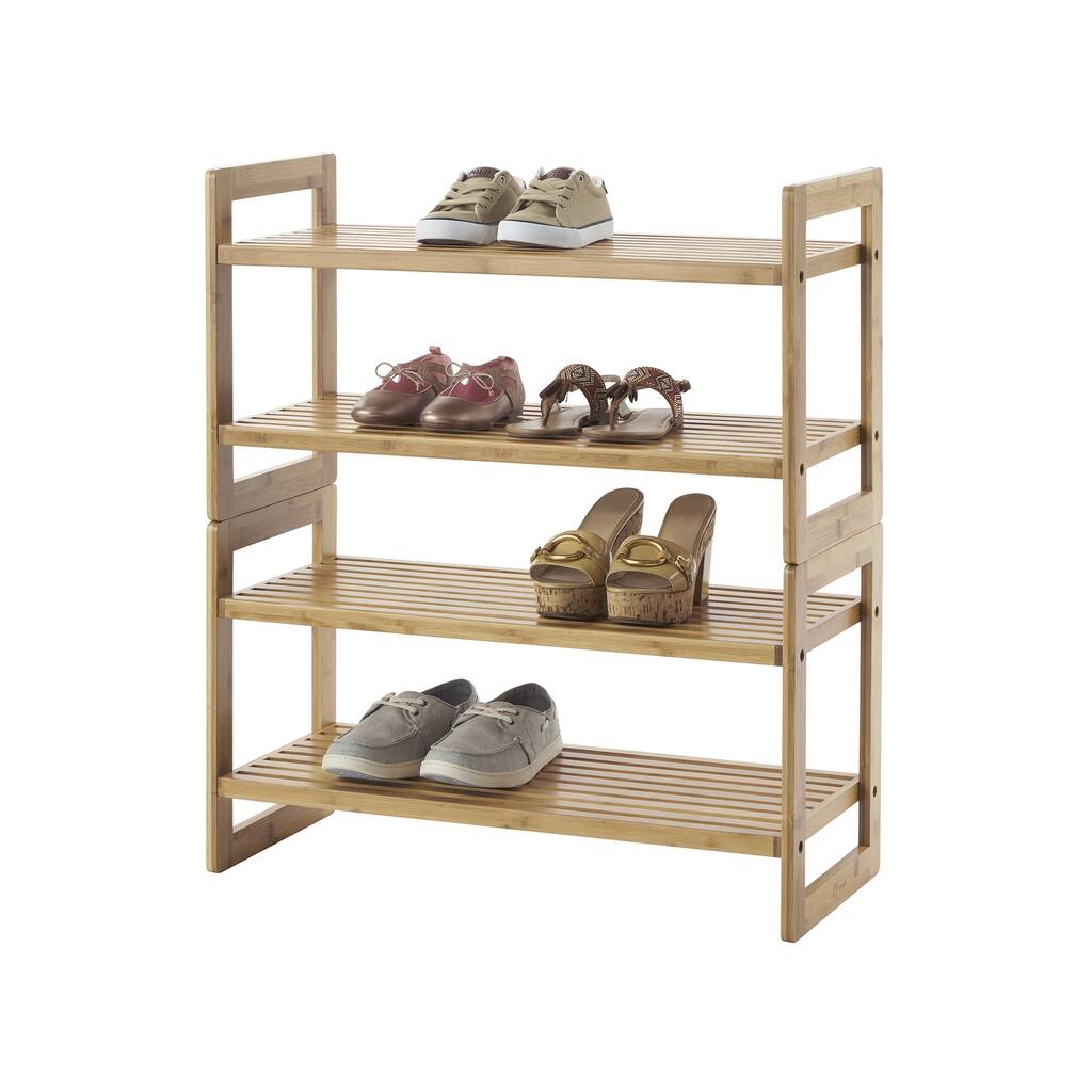 TRINITY EcoStorage® Bamboo Shoe Rack, 2-Pack - Overstock - 11484284