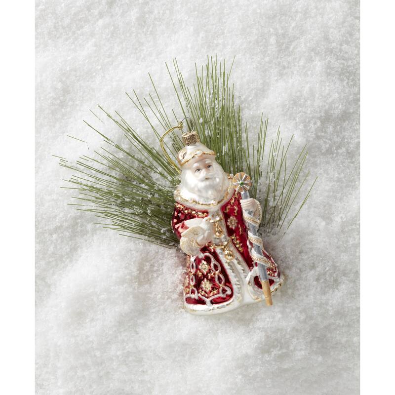 Lenox 2025 Blown Glass Santa Ornament