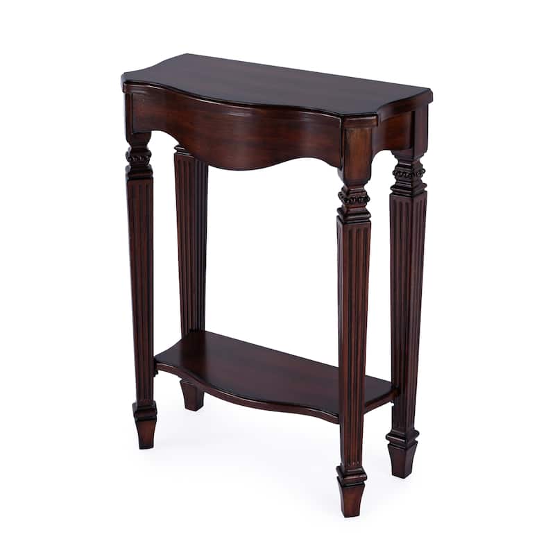 Cheshire 22 in. W Rectangular Wood Ballerina Console Table with Open Shelf - Cherry