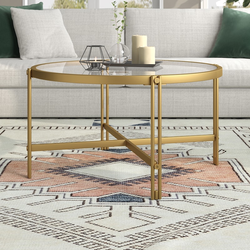 Inez 32" Wide Round Coffee Table
