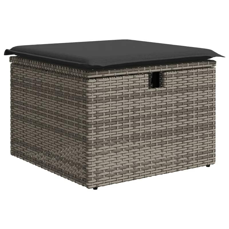 vidaXL Patio Sofa Set with Cushions Outdoor Furniture 8 Piece Poly Rattan