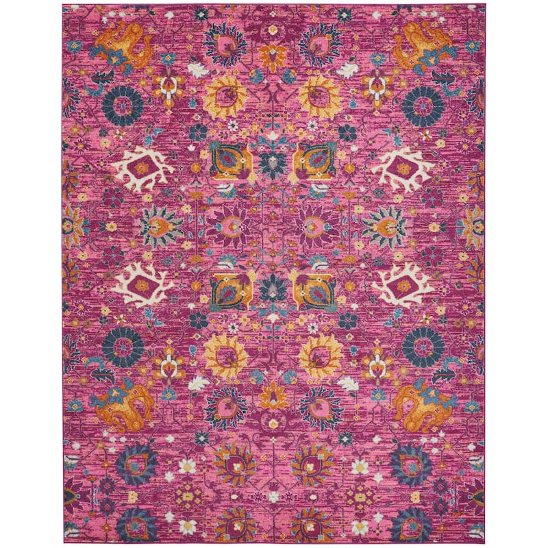 Nourison Passion Boho French Country Floral Area Rug.