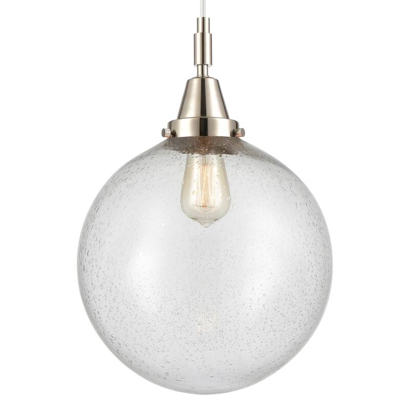 Innovations Lighting 447-1P-G204-12 Beacon 12" Wide Pendant with - Polished Nickel