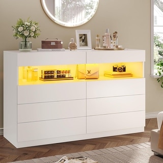 Led Between Drawers 8 Drawer Dresser LED Lights Dresser Chest of Drawers - Bed Bath ...