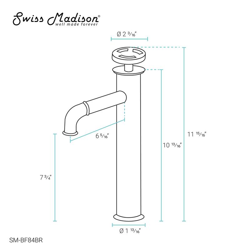 Avallon 12 Single Handle, Bathroom Faucet in Matte Black