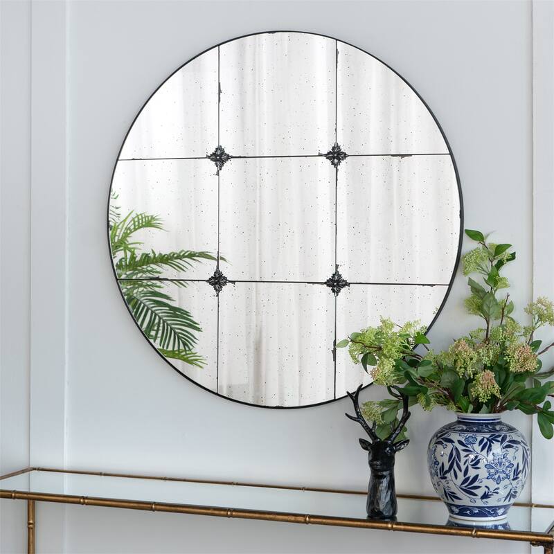 Antique Glass Panel Mirror