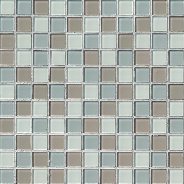 MSI THDWG-CR-4MM 1" Square Mosaic Tile - Glossy Glass Visual - Sold by Carton (20 SF/Carton) - Majestic Ocean