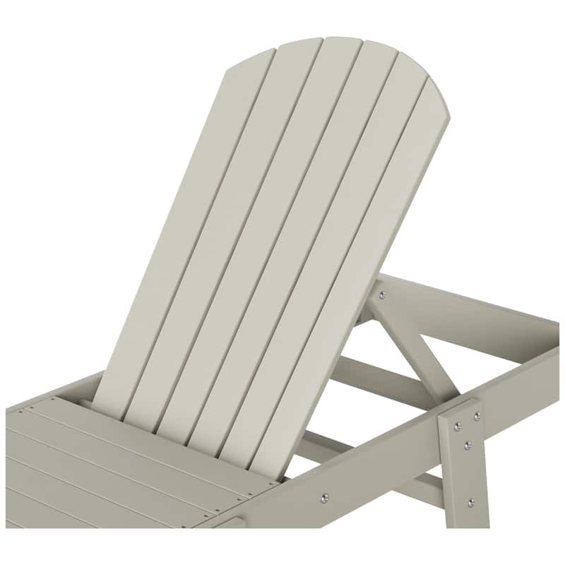 Polytrends Altura Armless Poly Eco-Friendly All Weather Reclining Chaise Lounge