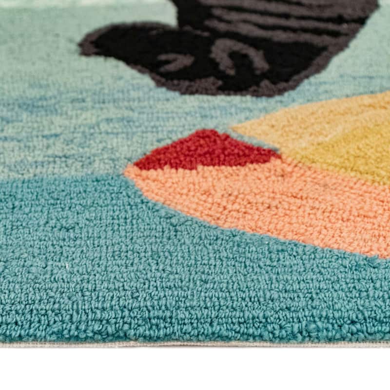 Liora Manne Frontporch Parasol And Pup Indoor/Outdoor Rug