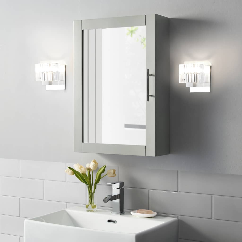 Crosley Savannah Mirrored Wall Cabinet