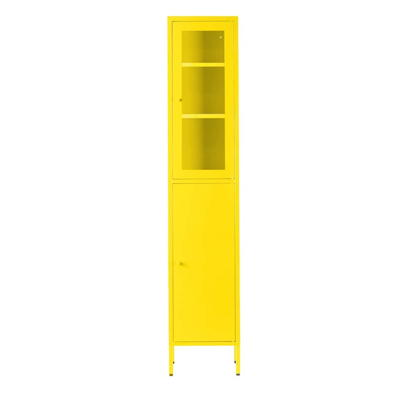 Aviva 71-inch Yellow Two Door Metal Cabinet