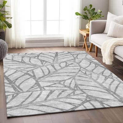 Premium Washable Super Soft Modern Palm Mayfield Rug