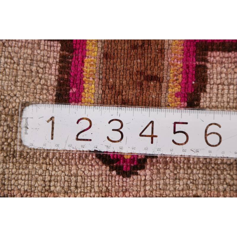 Hand Knotted Oriental 100% Wool Carpet Transitional Tribal Beige & Ivories Anatolian Area Rug - 2' 10'' X 1' 8''