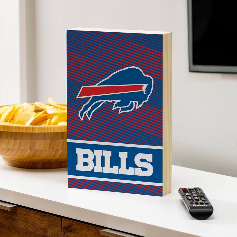 Buffalo Bills Wooden Tabletop Mantel Shelf Sign - 8" x 12"