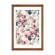 preview thumbnail 11 of 18, iCanvas "Antique Redoute Roses And Tulips" by UtArt Walnut - 24x16x1
