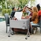 preview thumbnail 8 of 6, 80 QT Gray Detachable Outdoor Cooler Cart - 80QT