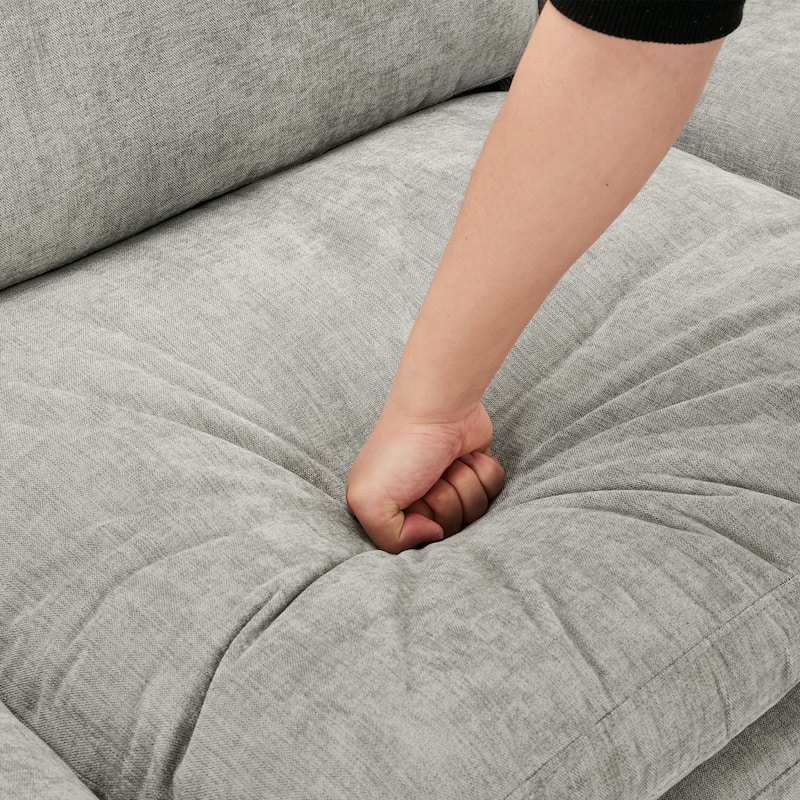 Roomfitters 89" Oversized Upholstered 3-Seater Cloud Sofa with Dual Plush Cushions