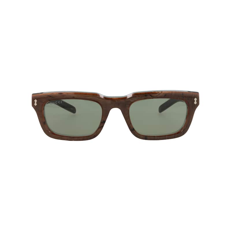 Gucci Square-Frame Acetate Sunglasses - Blue Blue Green - Brown - Blue Lens