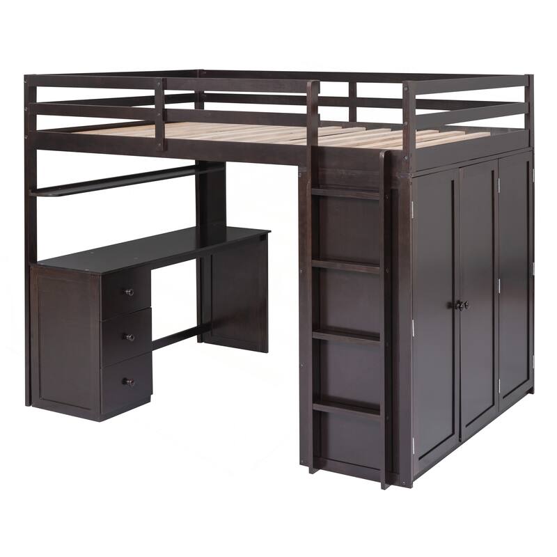 Versatile Loft Bed with Multiple Functions for Space Optimization
