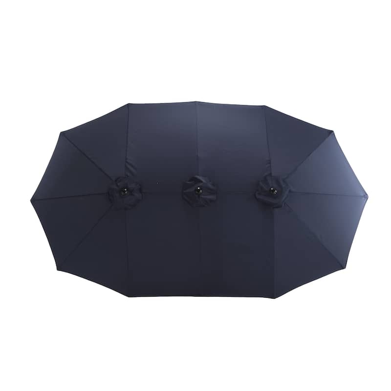 Discontinued Chichoice 14.8 Ft Double Sided Outdoor Umbrella with Crank