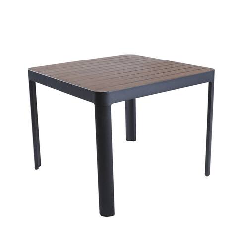 Dragor Outdoor Aluminum Square Dining Table