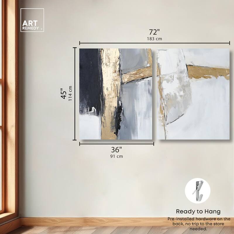 Cracks of Creation II Canvas Set of 2 by Art Remedy, Gallery Wrapped