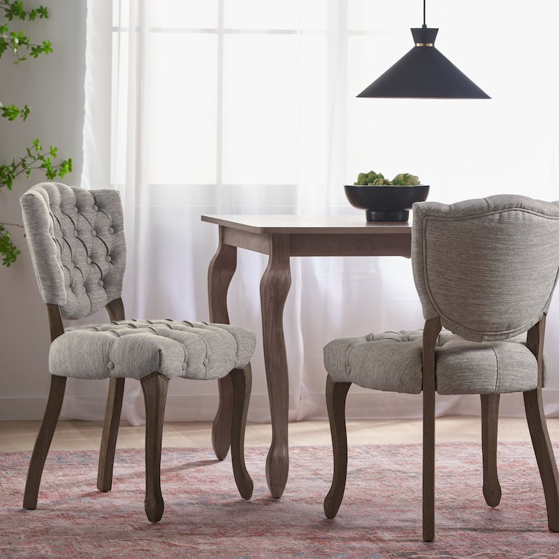 Crosswind Diamond Stitch Fabric Dining Chair by Christopher Knight Home