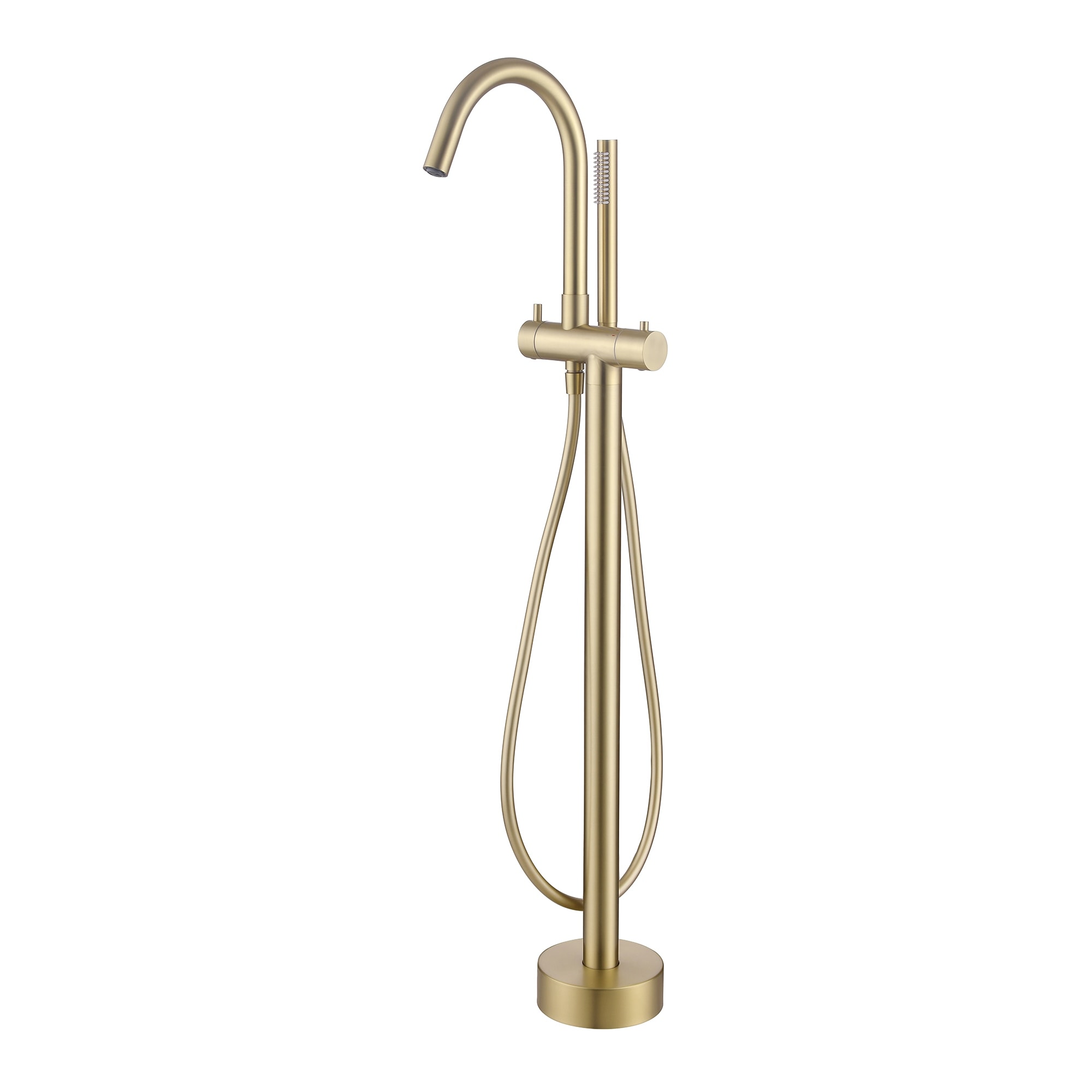 39"H Thermostatic 316 Stainless steel Floor Mounted Tub Faucet With Handheld Shower