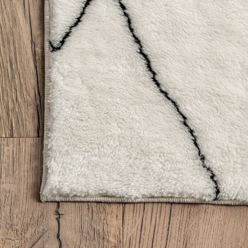 Nuloom Sammie SuperiorWash Abstract Boho Machine Washable Shag Area Rug