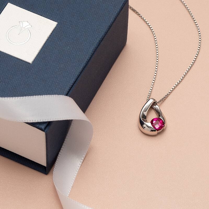 1.25 ct Ruby Pendant in Sterling Silver