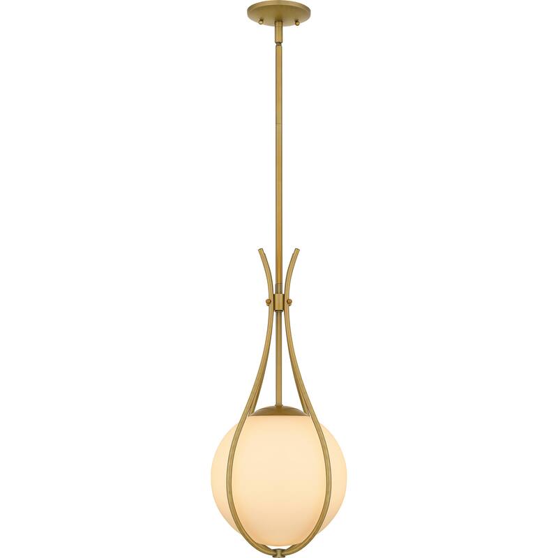 Aliyah 1-Light Aged Brass Mini Pendant Light