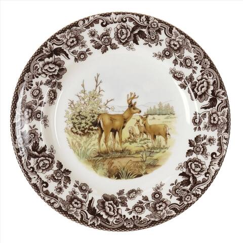 Spode Woodland Salad Plate - Mule Deer - 8 Inch