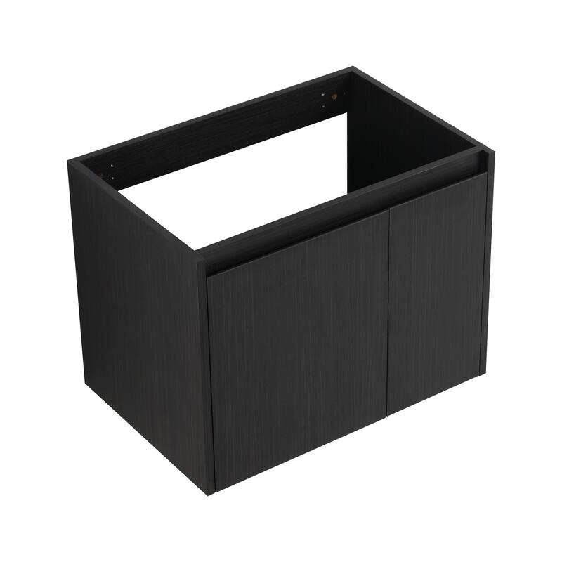 24-Inch Floating Bathroom Vanity with Thick Edge Resin Sink and Soft-Close Doors for Compact Spaces