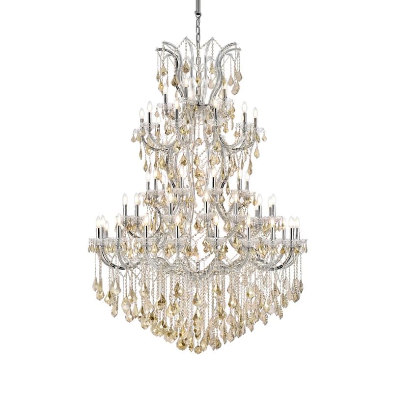 Fleur Illumination Collection Chandelier D:54in H:72in Lt:61 Chrome Finish