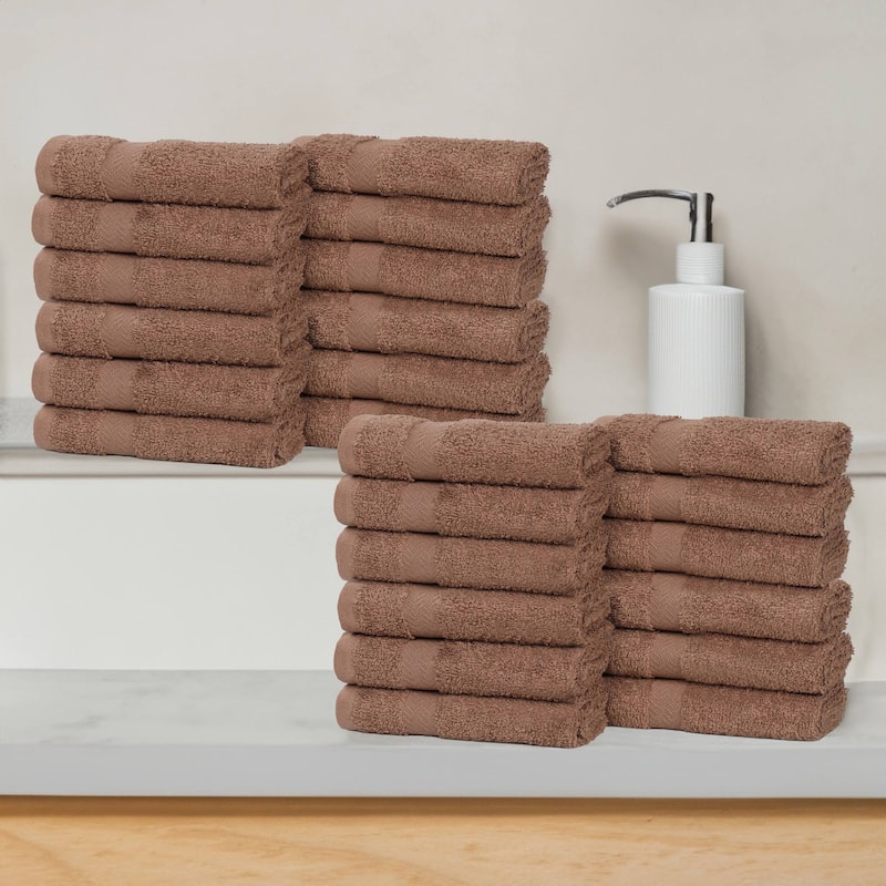 Superior Franklin Cotton Lightweight Face Towel Washcloth Set of 24