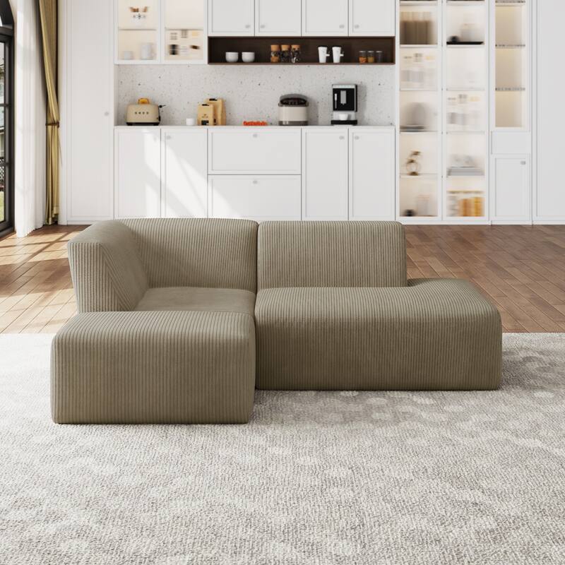 Oversized Corduroy Modular Sectional Fabric Sofa