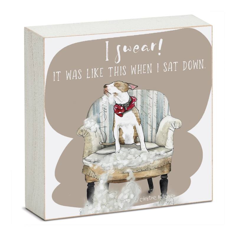 Like This Artistic Freestanding Solid Wood Block Sign Made in the USA 3.75” Square Decorative Accent for Home or Office - Multi