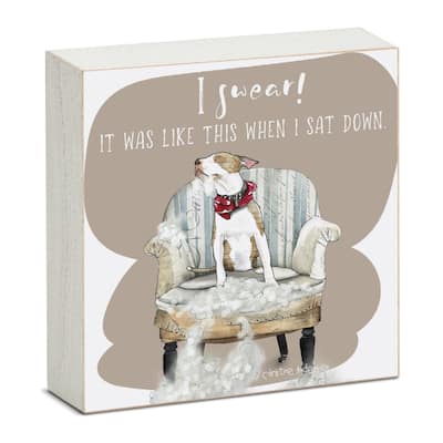 Like This Artistic Freestanding Solid Wood Block Sign Made in the USA 3.75” Square Decorative Accent for Home or Office