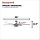 preview thumbnail 6 of 10, Honeywell Kaliza 56-inch LED Ceiling Fan