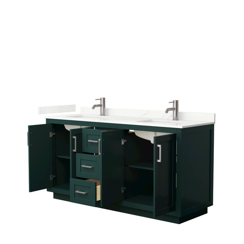 Miranda 66-inch Double Vanity, Quartz Top