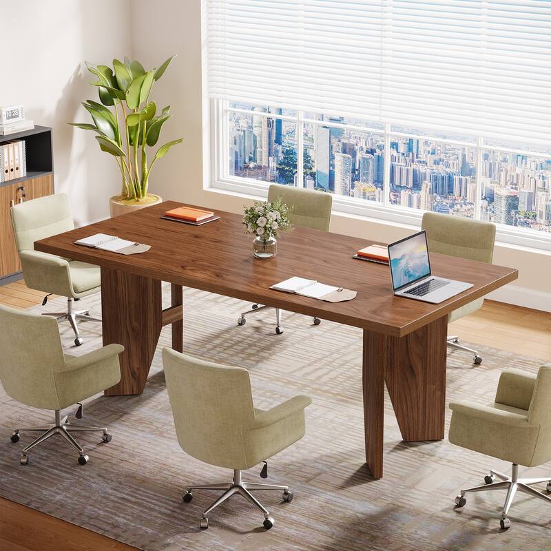 5.3ft Conference Table for 4-6 People, Rectangular Conference Room Table - N/A