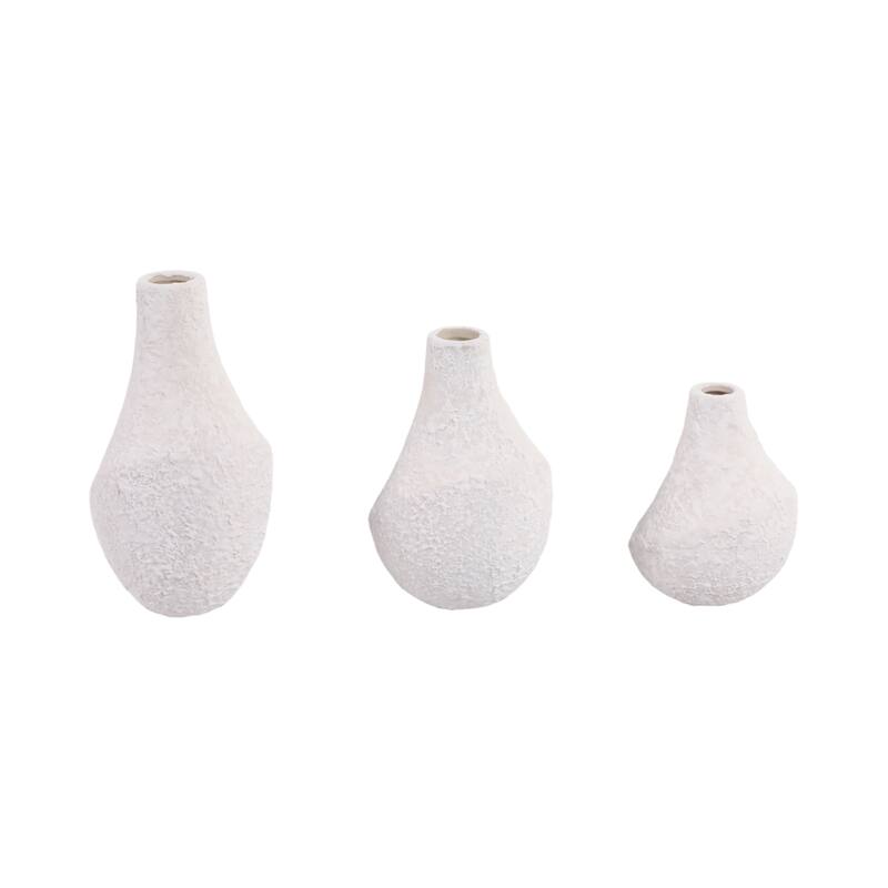 Stoneware Decorative Vases Sleek Silhouettes Modern Glam (Set of 3)