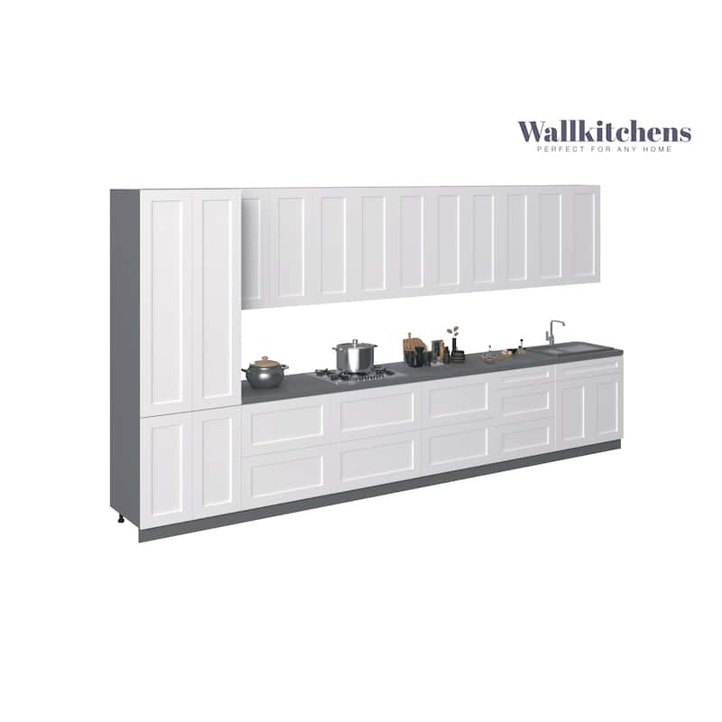 Kitchen Celestial Collection White Matte Color Base Size 15Ft Wide - 182x24 - White