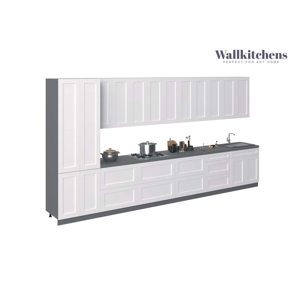 Kitchen Celestial Collection White Matte Color Base Size 15Ft Wide - 182x24