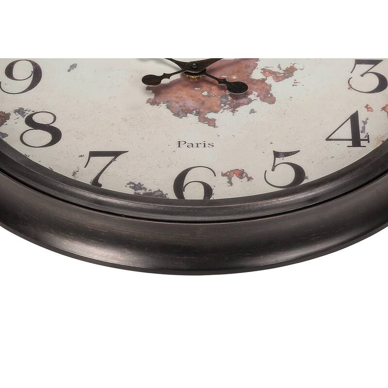 20 in Retro Design Brown Wall Clock - 20 in