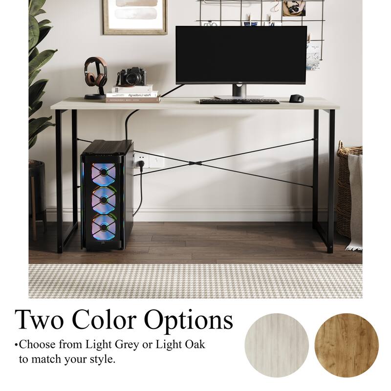 CraftPorch Modern 55-Inch Metal Computer Desk
