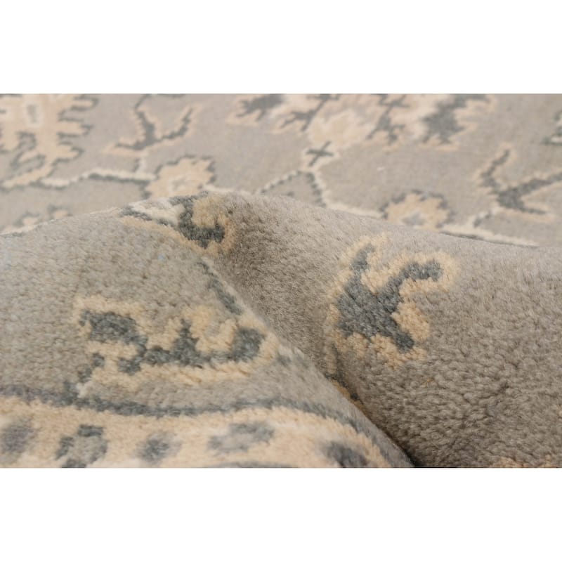 ECARPETGALLERY Hand-knotted Royal Oushak Grey Wool Rug - 4'1 x 5'10