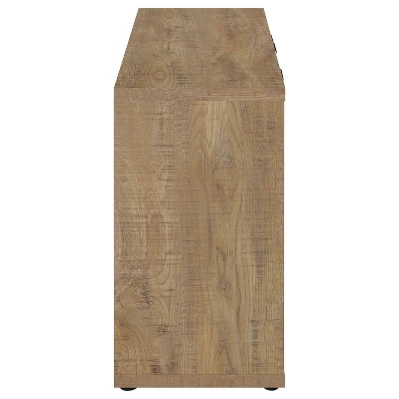Pepita 2-Door Engineered Wood Accent Cabinet With Adjustable Shelves Mango Brown