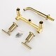 preview thumbnail 5 of 5, 2-Handle Brushed Gold Bathroom Sink Faucet - 12.36*3*8.3